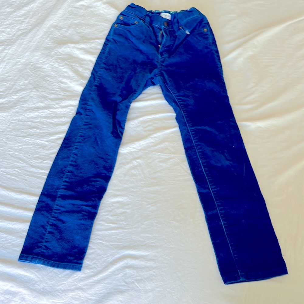 Boys size 7 jcrew blue corduroy with adjustable waist